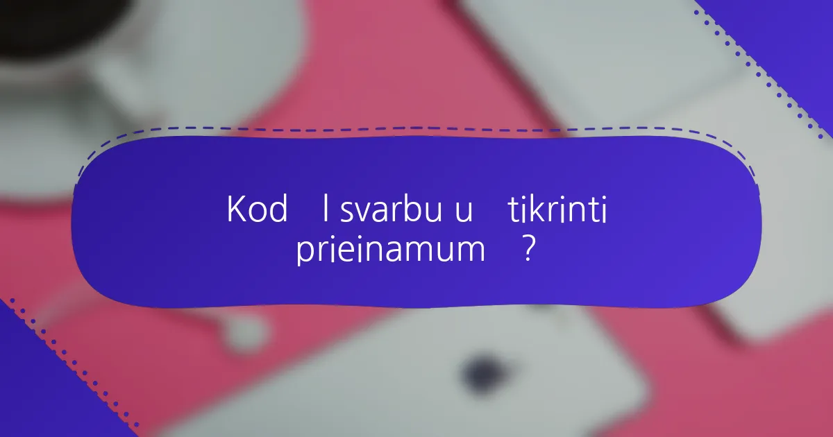 Kodėl svarbu užtikrinti prieinamumą?
