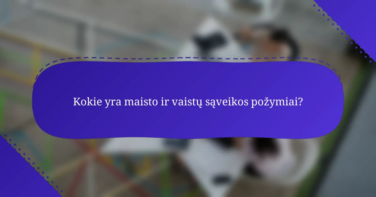 Kokie yra maisto ir vaistų sąveikos požymiai?