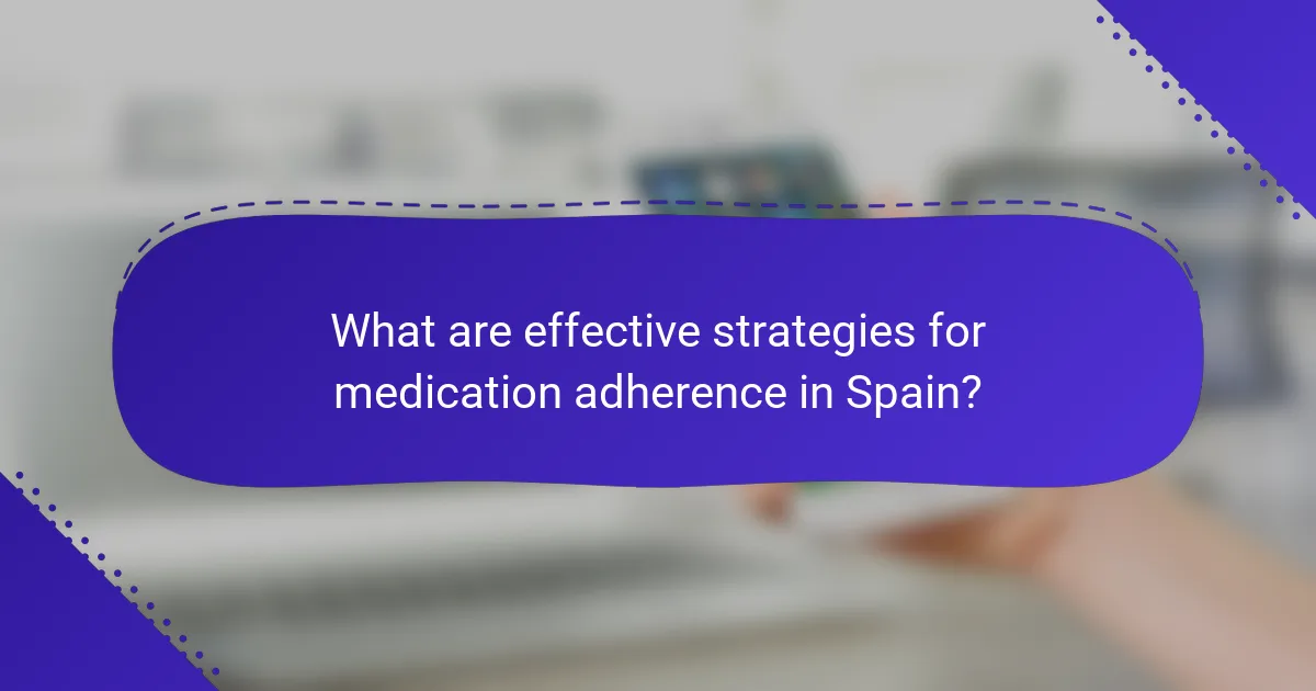 What are effective strategies for medication adherence in Spain?